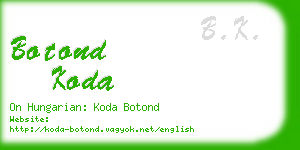 botond koda business card